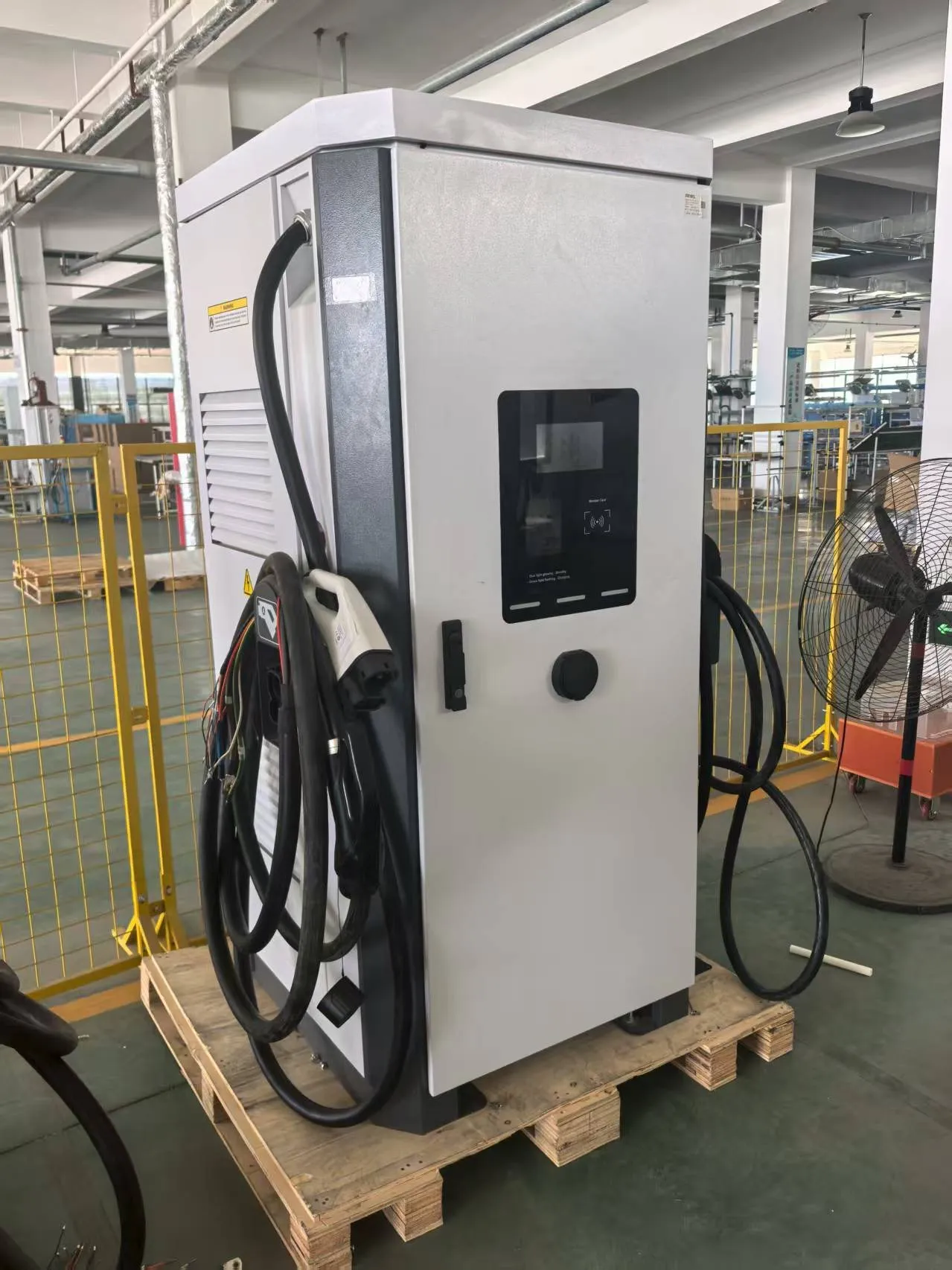 VT-DF DC fast charger after final assembly at the VULTAE factory