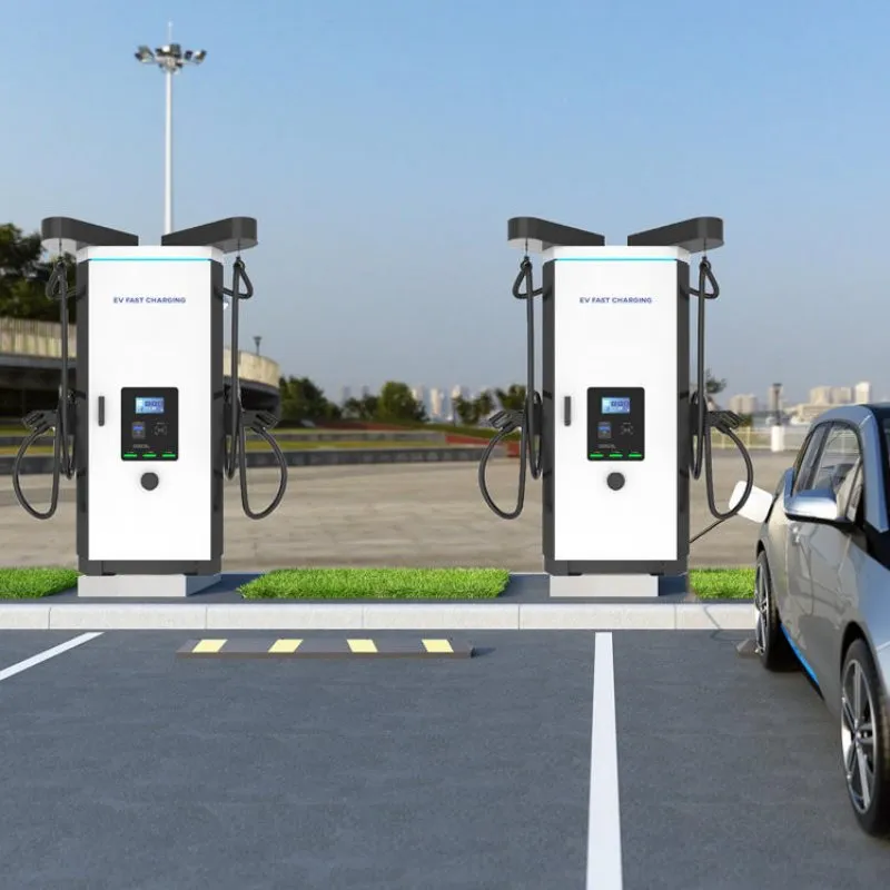 Two VT-DF DC fast chargers at a public charging site