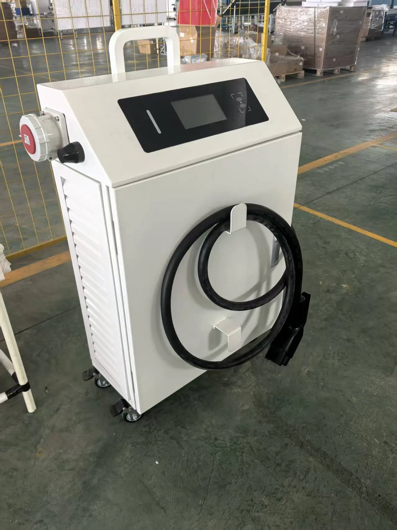VT-DM mobile DC charger at the VULTAE factory