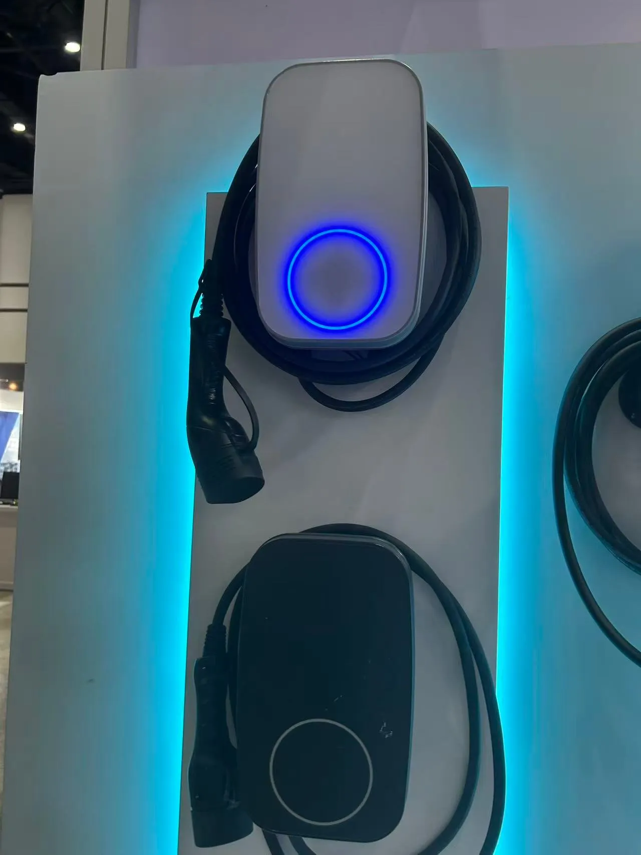 Smart wallboxes on display in the VULTAE showroom