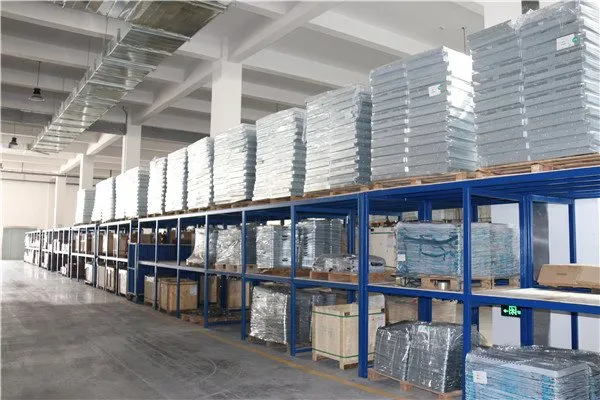 Component warehouse with racking